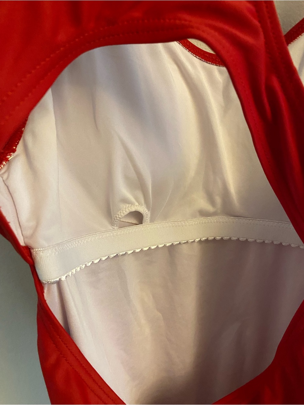 Red One-Piece Racerback Swimsuit - Picture 5 of 8